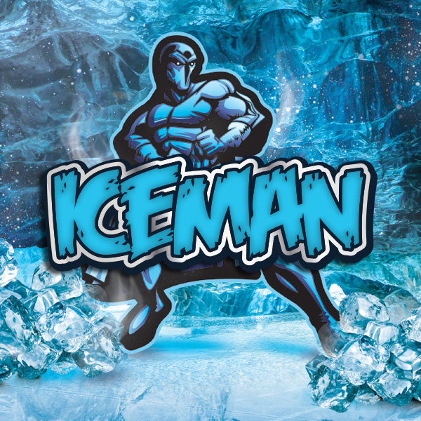 Iceman e-liquid Logo illustration