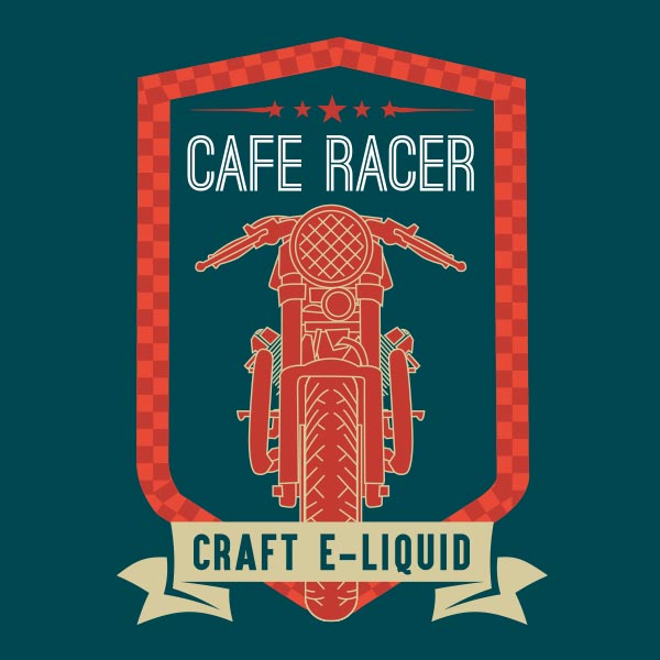 Cafe Racer e-liquid Logo illustration